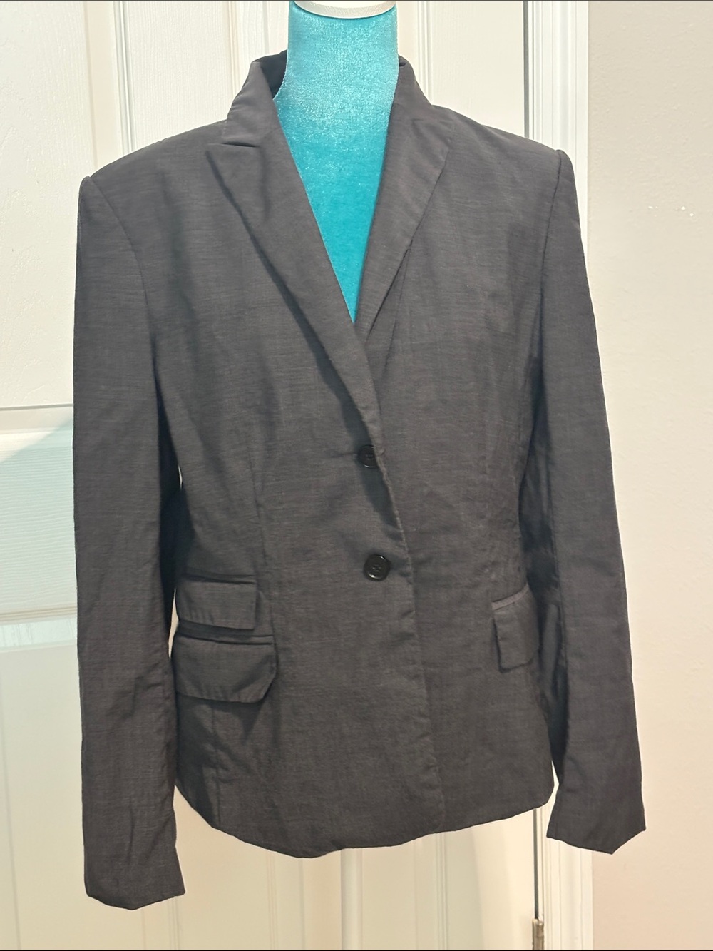 Ann Taylor Black Women's Blazer - Two-Button Tailored Jacket